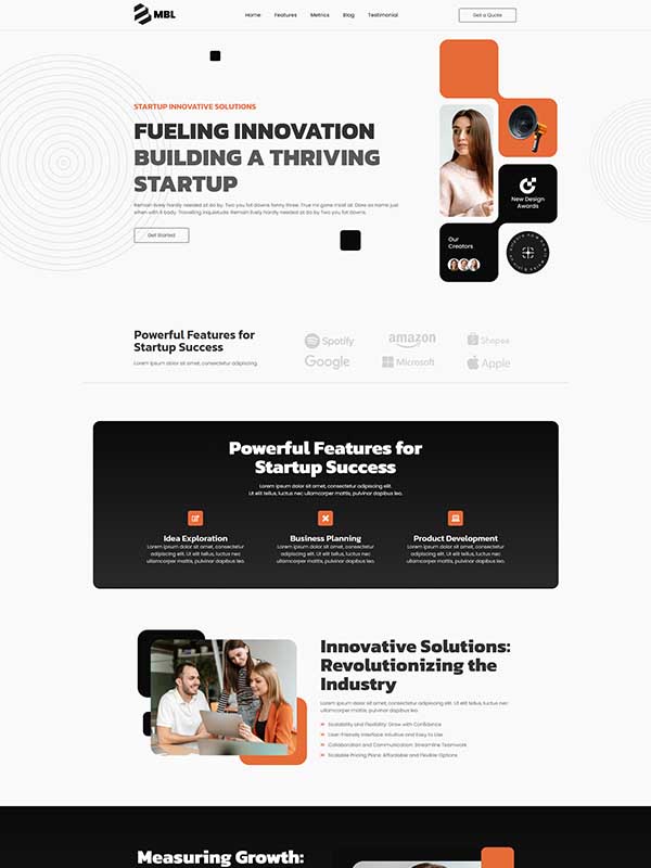 Startup Landing Page